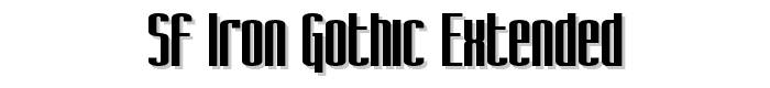 SF Iron Gothic Extended font